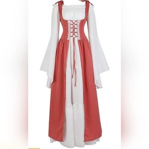 Renaissance Dress Medieval - Halloween Costumes - Medieval Faire Gothic Gown - L